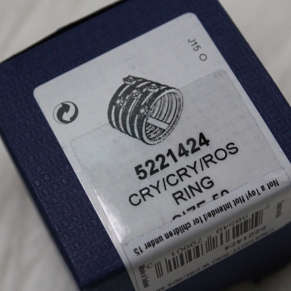 SOLD NEW Swarovski Rose Gold Crystal Layer Ring - Picture 4 of 6